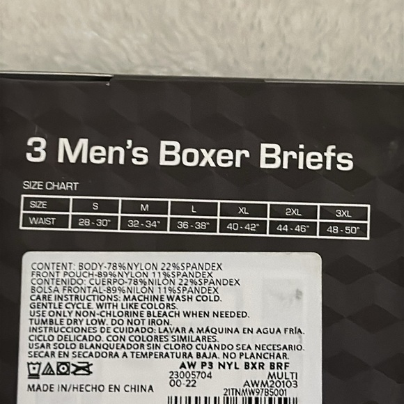 Athletic Works 3 Pack Men Boxer Briefs
3 colors
See photos for more info - Picture 2 of 7